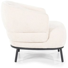 Eleonora David Zachte Fauteuil Beige Met Ronde Rug