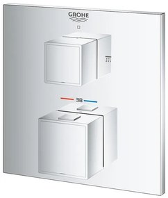 Grohe Grohtherm Cube Mengkraan inbouw - 2 knoppen - mengkraan - chroom OUTLETSTORE 24154000