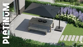 Platinum Challenger rechthoek zweefparasol T2 Premium - 2,6 x 3,5 m. - Manhattan