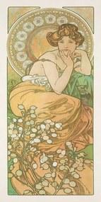 Kunstreproductie Topaz from The Precious Stones Series, Alfons Mucha