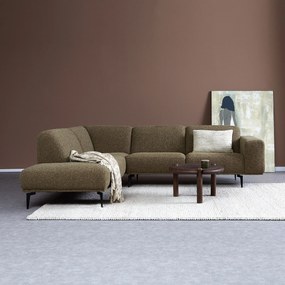 Moderne Hoekbank Groen Ottomane Links