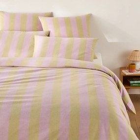 Dekbedovertrek in katoen, Tamori amber/mauve