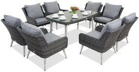 Tuinmeubelen Bilbao Premium 8 Tuinpunt antraciet