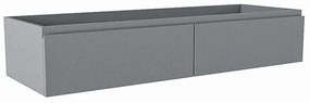 Mondiaz FOGE wastafelonderkast - 130x45x25cm - 2 lades - uitsparing links - softclose - Plata M44183Plata