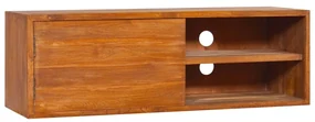 vidaXL Tv-meubel wandmontage 180x30x30 cm massief teakhout