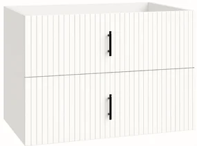 Muebles Raya onderkast ribbelfront 100cm met 2 softclose lades wit mat