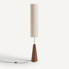 Staande lamp in massief eik met notentint, Nestwood