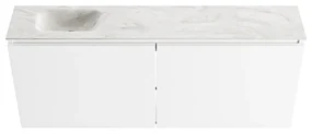 Mondiaz Ture DLux toiletmeubel 120cm talc met wastafel ostra links zonder kraangat