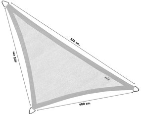 Nesling Coolfit schaduwdoek driehoek 4x4x5,7m. Antraciet
