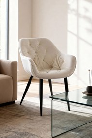 Zandel Zwart Fluwelen Stoel