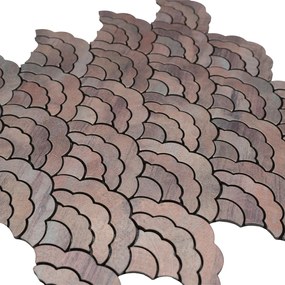 Zelfklevende Mozaïektegels Metaal | Waaier Mauve | 26,8×28,1 cm | Keuken, Bad &amp; WC