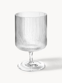 Mondgeblazen wijnglazen Ripple met reliëfpatroon, 2-delig