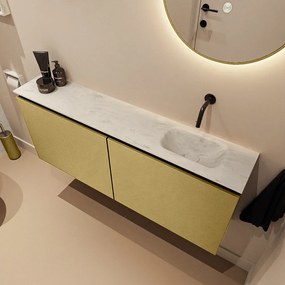 Mondiaz Ture DLux toiletmeubel 120cm oro met wastafel opalo rechts zonder kraangat