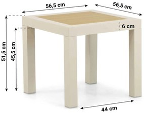 Hoek loungeset 6 personen Aluminium Taupe  Lifestyle Garden Furniture Evora