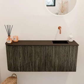 Mondiaz Joya 100cm toiletmeubel ronding links shadow met wastafel faye rechts zonder kraangat urban