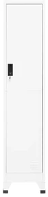 vidaXL Lockerkast 38x45x180 cm staal wit