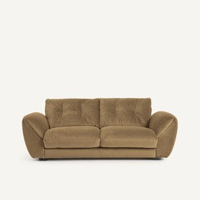 3-zits slaapbank in linnen fluweel, EDGAR