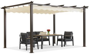 Barbados terraspergola 3x4 m Garden Point hout-beige