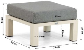 Hoek loungeset 5 personen Aluminium Taupe  Lifestyle Garden Furniture Luca