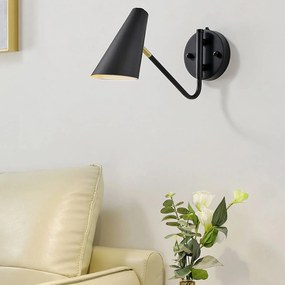 WANDLAMP APP1139-1W Zwart Goud