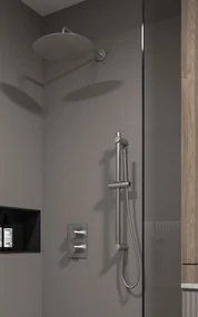 Saniclear Exclusive inbouw regendouche met 30cm hoofddouche, muurarm en glijstang RVS