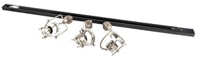 Modern railsysteem met 3 spots staal 1-fase  - Iconic Suplux