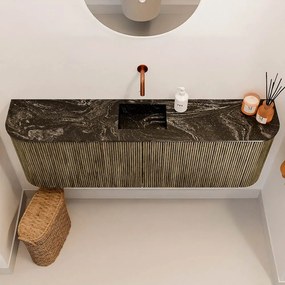 Mondiaz Joya DLux 125cm toiletmeubel ronding links/rechts dusk met wastafel faye midden zonder kraangat lava