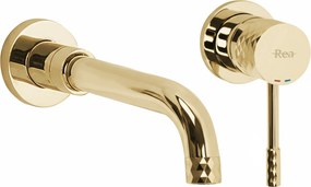 Inbouw wastafelkraan Rea Lungo Diamond Gold + BOX