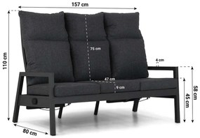 Stoel en Bank Loungeset 7 personen Aluminium Grijs  Lifestyle Garden Furniture Venice