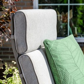 Garden Impressions Lora loungestoelen taupe - Lucas bijzettafel Ø50 cm