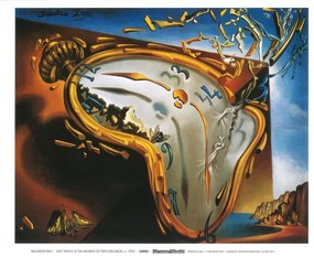 Soft Watch at the Moment of First Explosion, 1954 Kunstdruk, Salvador Dalí, (30 x 24 cm)
