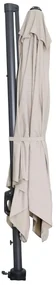 Garden Impressions Hawaii zweefparasol 300x300 cm - frame carbon black - doek ecru
