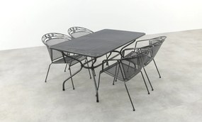 Royal Garden Elegance stapelbare tuinset strekmetaal 160x90 cm.