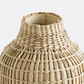 Decoratieve vaas in bamboe, H22 cm, Plooming