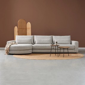 PEPP Interiors Como Grote Bank Met Ronde Chaise Longue Links Beige Mix Puente 09