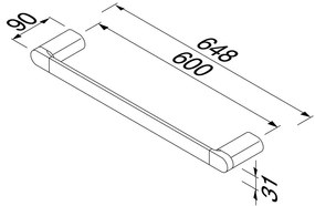 Geesa Wynk handdoekrek 64,8cm chroom