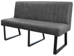 Eetkamerbank - Hengelo - leer Missouri antraciet 09 - 180 cm