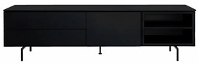 Tenzo Plain Mat Zwart Tv-meubel Met Open Vak - 210x45x57cm.