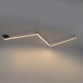 Plafondlamp zwart 300 cm incl. LED 3-staps dimbaar verstelbaar - Annuschka