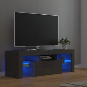 vidaXL Tv-meubel met LED-verlichting 120x35x40 cm hoogglans grijs