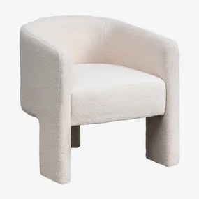 Set Van 4 Eetkamerstoelen Met Armleuningen In Schapenvacht Xastru White - Sklum