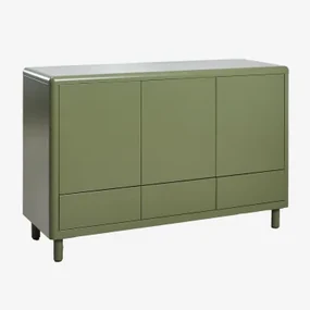 Michigan Stalen Dressoir Groen – Intens Olijf - Sklum