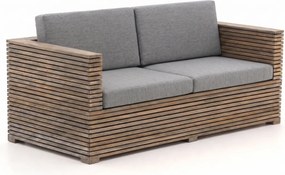 Loungebank Tuin ROUGH   | Teakhout | 2 personen | Tuinbank Grijs | 180cm | Incl. kussens | Kees Smit Tuinmeubelen
