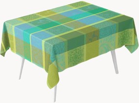 Jacquard tafelkleed Mille Rainures Atoll met acryl coating