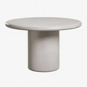 Ronde Eettafel In Cement Namara Ø120 Cm & Grijs – Koel - Sklum