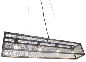Smart industriële hanglamp zwart incl. 4 WiFi A60 - Cage Wire
