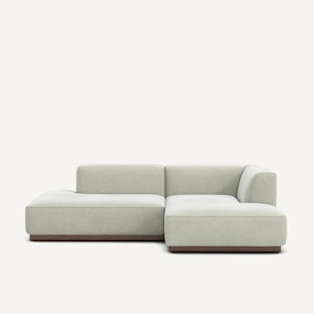 Rechter hoekbank in stonewashed fluweel, JACOPO