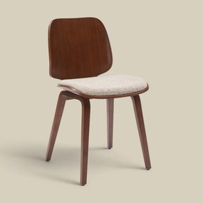 Scandinavische Plywood Stoel Walnoot