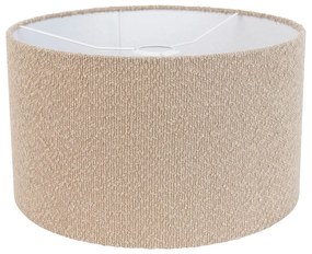 Stoffen lampenkap beige met teddy stof 35/35/20 Modern cilinder / rond rond