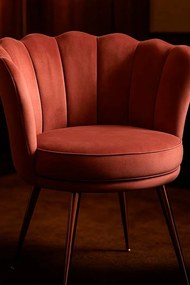 Dunsa stoel van goudfluweel